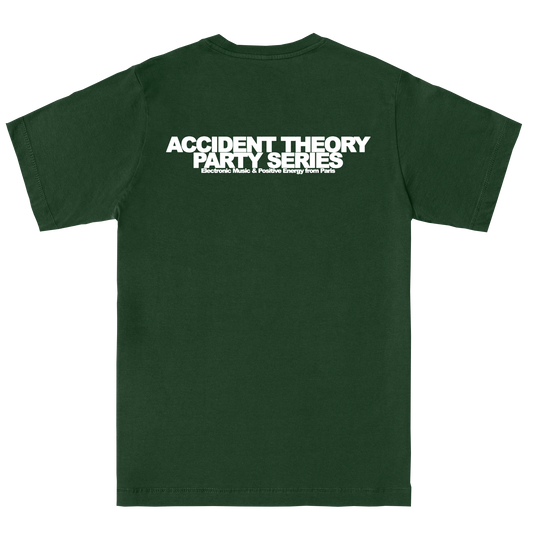 PRE-ORDER - ACCIDENT THEORY T-SHIRT CREW / GREEN / BACK SIDE